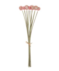 GloboStar® Artificial Garden PINK DANDELION BOUQET 21359 Τεχνητό Διακοσμητικό Ταραξάκο Μπουκέτο Y54cm