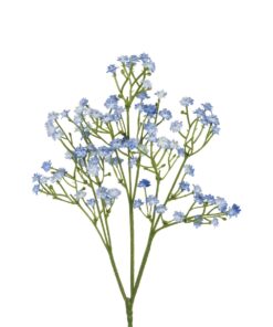 GloboStar® Artificial Garden BLUE BRANCH BABY BREATH 21296 Τεχνητό Διακοσμητικό Κλαδί Μπλέ Γυψοφίλης Y53cm