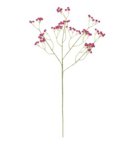 GloboStar® Artificial Garden PINK BRANCH BABY BREATH 21368 Τεχνητό Διακοσμητικό Κλαδί Ροζ Γυψοφίλης Y61cm