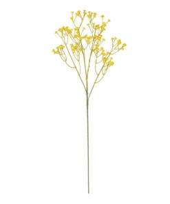 GloboStar® Artificial Garden YELLOW BRANCH BABY BREATH 21370 Τεχνητό Διακοσμητικό Κλαδί Κίτρινης Γυψοφίλης Y61cm