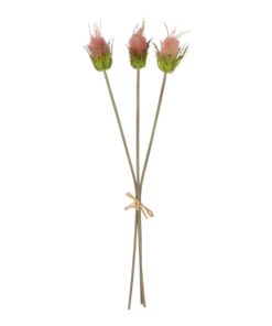 GloboStar® Artificial Garden PINK VELVET FRUIT BOUQET 21377 Τεχνητό Διακοσμητικό Μπουκέτο Βερμπάσκο Y56cm