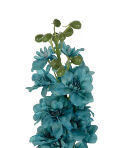 GloboStar® Artificial Garden BLUE DELPHINIUM FLOWER BRANCH 21394 Τεχνητό Διακοσμητικό Κλαδί Δελφίνιο Y48cm