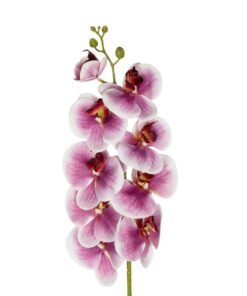 GloboStar® Artificial Garden PINK ORCHID BRANCH 21407 Τεχνητό Διακοσμητικό Κλαδί Ροζ Ορχιδέα Y95cm