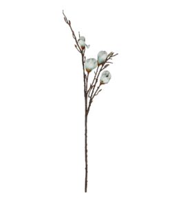 GloboStar® Artificial Garden LIGHT BLUE MAGNOLIA BRANCH 21420 Τεχνητό Διακοσμητικό Κλαδί Μπλε Μανόλια Y105cm