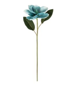 GloboStar® Artificial Garden BLUE MAGNOLIA BRANCH 21425 Τεχνητό Διακοσμητικό Κλαδί Μπλε Μανόλια Y80cm