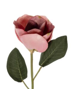 GloboStar® Artificial Garden PINK MAGNOLIA 21426 Τεχνητό Διακοσμητικό Κλαδί Ροζ Μανόλια Μ16 x Π10 x Υ82cm