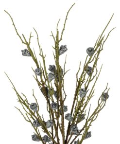 GloboStar® Artificial Garden GREEN EUCALYPTUS FRUIT BOUQET 21431 Tεχνητό Διακοσμητικό Μπουκέτο Ευκάληπτος Πράσινο Y62cm