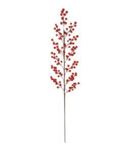 GloboStar® Artificial Garden RED BERRIES FRUIT BRANCH 21440 Τεχνητό Διακοσμητικό Κλαδί Κόκκινο Γκί Y96cm