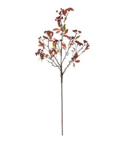 GloboStar® Artificial Garden BROWN BERRIES FRUIT BRANCH 21444 Τεχνητό Διακοσμητικό Κλαδί Κάφε Γκί Y94cm
