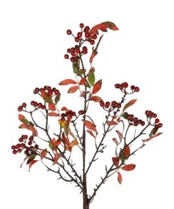 GloboStar® Artificial Garden BROWN BERRIES FRUIT BRANCH 21444 Τεχνητό Διακοσμητικό Κλαδί Κάφε Γκί Y94cm