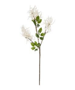 GloboStar® Artificial Garden WHITE AMARANTHUS FRUIT BRANCH 21447 Τεχνητό Διακοσμητικό Κλαδί Λευκός Αμάρανθος Y95cm