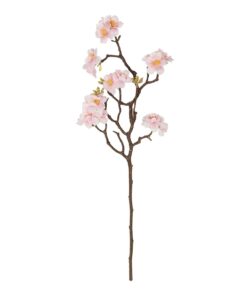 GloboStar® Artificial Garden PINK CHERRY BLOSSOM BRANCH 21454 Τεχνητό Διακοσμητικό Κλαδί Ροζ Κερασίας Y67cm