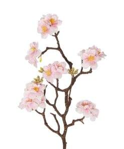 GloboStar® Artificial Garden PINK CHERRY BLOSSOM BRANCH 21454 Τεχνητό Διακοσμητικό Κλαδί Ροζ Κερασίας Y67cm