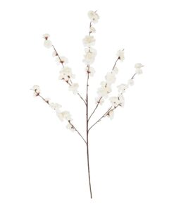 GloboStar® Artificial Garden WHITE GUAXIA FLOWER BRANCH 21456 Τεχνητό Διακοσμητικό Κλαδί Λευκή Γκουάβα Y100cm