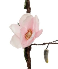 GloboStar® Artificial Garden MAGNOLIA FLOWER VINE 21469 Τεχνητό Διακοσμητικό Κλαδί Μανόλιας Y180cm