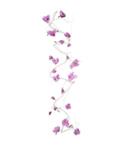 GloboStar® Artificial Garden MAGNOLIA FLOWER VINE 21471 Τεχνητό Διακοσμητικό Φυτό Λευκή & Ροζ Μανόλια Μ20 x Π20 x Υ300cm