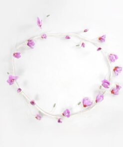 GloboStar® Artificial Garden MAGNOLIA FLOWER VINE 21471 Τεχνητό Διακοσμητικό Φυτό Λευκή & Ροζ Μανόλια Μ20 x Π20 x Υ300cm