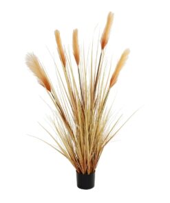 GloboStar® Artificial Garden PAMPAS GRASS 21476 Τεχνητό Διακοσμητικό Φυτό Μπεζ Πάμπας Μ90 x Π40 x Υ150cm