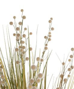 GloboStar® Artificial Garden CRASPEDIA GRASS 21480 Τεχνητό Διακοσμητικό Φυτό Μπεζ & Πράσινο Κρασπέδια Μ90 x Π60 x Υ175cm