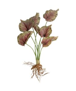 GloboStar® Artificial Garden BEGONIA LEAVES ROOTED 21490 Τεχνητό Διακοσμητικό Φυτό Πολύχρωμη Βιγόνια Μ25 x Π14 x Υ35cm