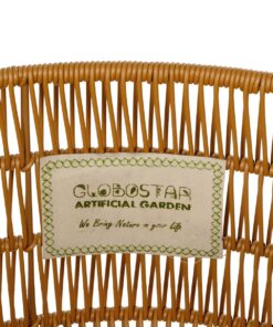 GloboStar® Artificial Garden COCOA 21495 Διακοσμητικό Πλεκτό Καλάθι – Κασπώ Γλάστρα – Flower Pot Μπεζ Φ30cm x Υ40cm