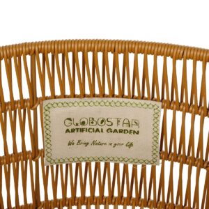 GloboStar® Artificial Garden COCOA 21495 Διακοσμητικό Πλεκτό Καλάθι – Κασπώ Γλάστρα – Flower Pot Μπεζ Φ30cm x Υ40cm