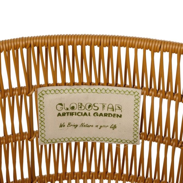 GloboStar® Artificial Garden COCOA 21495 Διακοσμητικό Πλεκτό Καλάθι – Κασπώ Γλάστρα – Flower Pot Μπεζ Φ30cm x Υ40cm