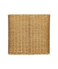 GloboStar® Artificial Garden CAVES 21496 Διακοσμητικό Πλεκτό Καλάθι – Κασπώ Γλάστρα – Flower Pot Μπεζ Μ32 x Π28 x Υ30cm