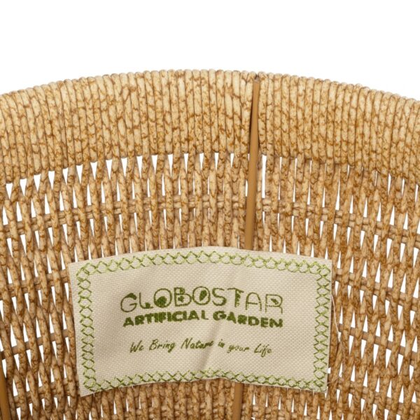 GloboStar® Artificial Garden BARBADOS 21499 Διακοσμητικό Πλεκτό Καλάθι – Κασπώ Γλάστρα – Flower Pot Μπεζ Μ28 x Π28 x Υ26cm