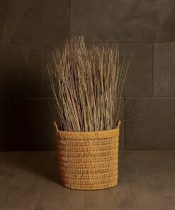 GloboStar® Artificial Garden BARBADOS 21499 Διακοσμητικό Πλεκτό Καλάθι – Κασπώ Γλάστρα – Flower Pot Μπεζ Μ28 x Π28 x Υ26cm