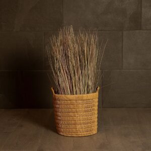GloboStar® Artificial Garden BARBADOS 21499 Διακοσμητικό Πλεκτό Καλάθι – Κασπώ Γλάστρα – Flower Pot Μπεζ Μ28 x Π28 x Υ26cm