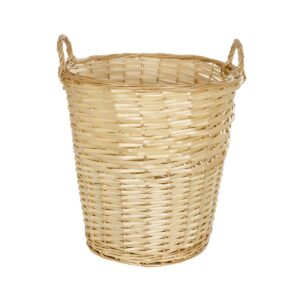 GloboStar® Artificial Garden ARIZONA 21504 Διακοσμητικό Πλεκτό Καλάθι – Κασπώ Γλάστρα – Flower Pot Μπεζ Φ42 x Υ42cm
