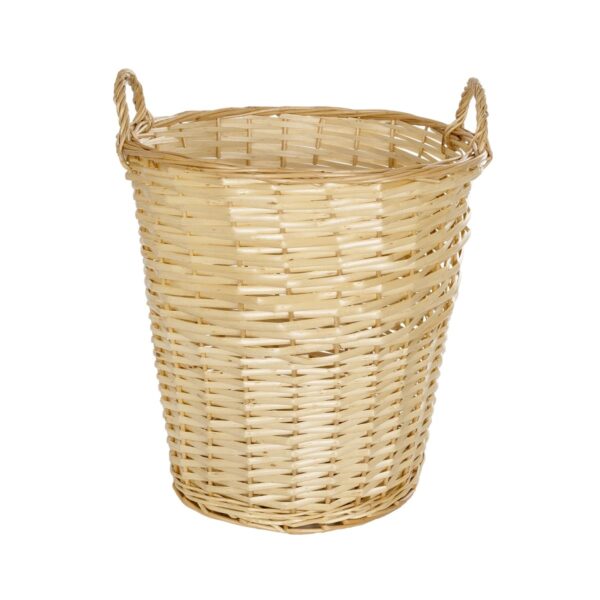 GloboStar® Artificial Garden ARIZONA 21504 Διακοσμητικό Πλεκτό Καλάθι – Κασπώ Γλάστρα – Flower Pot Μπεζ Φ42 x Υ42cm