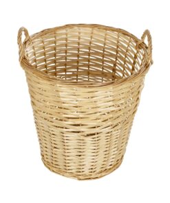 GloboStar® Artificial Garden ARIZONA 21504 Διακοσμητικό Πλεκτό Καλάθι – Κασπώ Γλάστρα – Flower Pot Μπεζ Φ42 x Υ42cm