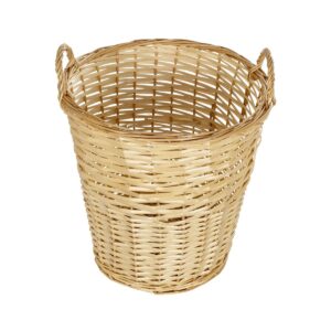 GloboStar® Artificial Garden ARIZONA 21504 Διακοσμητικό Πλεκτό Καλάθι – Κασπώ Γλάστρα – Flower Pot Μπεζ Φ42 x Υ42cm
