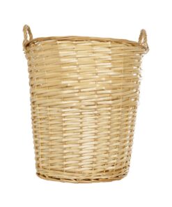 GloboStar® Artificial Garden ARIZONA 21504 Διακοσμητικό Πλεκτό Καλάθι – Κασπώ Γλάστρα – Flower Pot Μπεζ Φ42 x Υ42cm