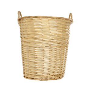GloboStar® Artificial Garden ARIZONA 21504 Διακοσμητικό Πλεκτό Καλάθι – Κασπώ Γλάστρα – Flower Pot Μπεζ Φ42 x Υ42cm