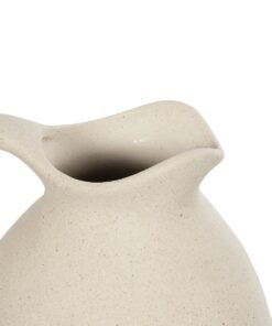 GloboStar® Artificial Garden ARMENOVILLE 21505 Διακοσμητικό Κεραμικό Βάζo Μπέζ Μ18 x Π15 x Υ16 cm