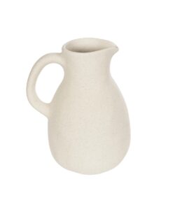 GloboStar® Artificial Garden ARMENOVILLE 21506 Διακοσμητικό Κεραμικό Βάζo Μπέζ Μ18 x Π15 x Υ22 cm