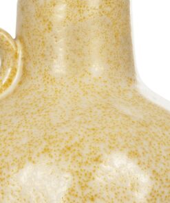 GloboStar® Artificial Garden SCHEELITE 21507 Διακοσμητικό Κεραμικό Βάζo Μπέζ Φ15 x Υ17 cm