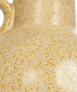 GloboStar® Artificial Garden SCHEELITE 21508 Διακοσμητικό Κεραμικό Βάζo Μπέζ Φ11 x Υ12 cm