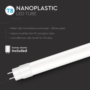 LED Λάμπα T8 G13 150cm 20W  V-TAC Cree Chip 2100lm 160° 4000K 6yrs Wty – 216576