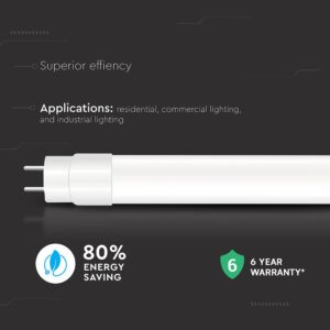 LED Λάμπα T8 G13 150cm 20W  V-TAC Cree Chip 2100lm 160° 4000K 6yrs Wty – 216576