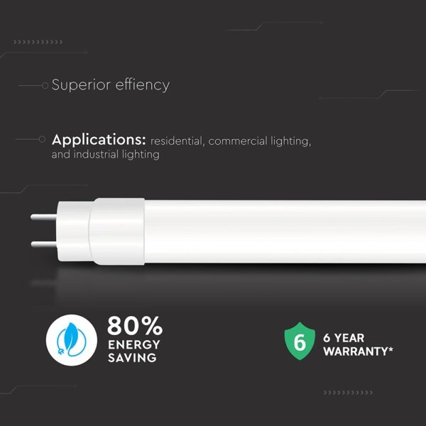LED Λάμπα T8 G13 150cm 20W  V-TAC Cree Chip 2100lm 160° 4000K 6yrs Wty – 216576