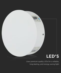 LED Φωτιστικό Τοίχου 4W V-TAC Λευκό Στρογγυλό με 4 Δέσμες IP65 Φυσικό 4000Κ – 218214
