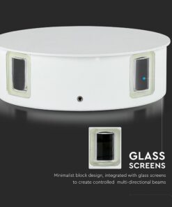 LED Φωτιστικό Τοίχου 4W V-TAC Λευκό Στρογγυλό με 4 Δέσμες IP65 Φυσικό 4000Κ – 218214