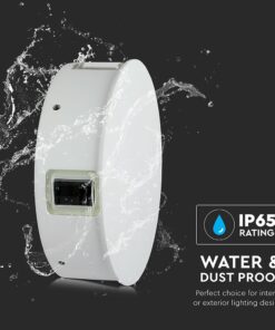 LED Φωτιστικό Τοίχου 4W V-TAC Λευκό Στρογγυλό με 4 Δέσμες IP65 Φυσικό 4000Κ – 218214