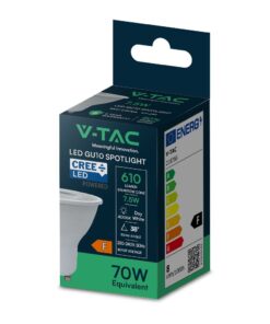 LED Λάμπα GU10 CREE CHIP 7.5W V-TAC 38° 610lm Ψυχρό Λευκό 6500K – 218776