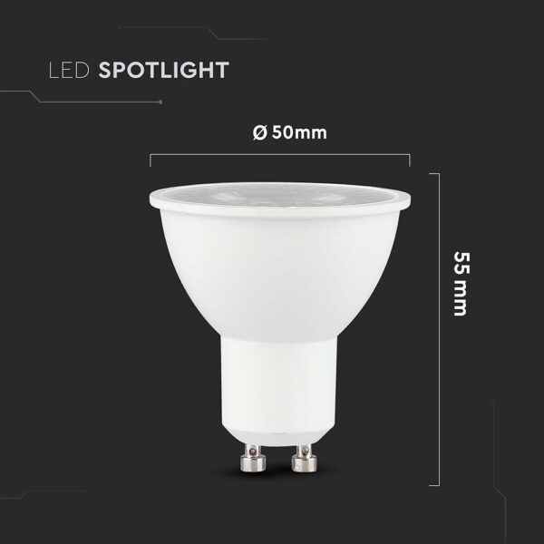 LED Λάμπα GU10 CREE CHIP 7.5W V-TAC 38° 610lm Ψυχρό Λευκό 6500K – 218776