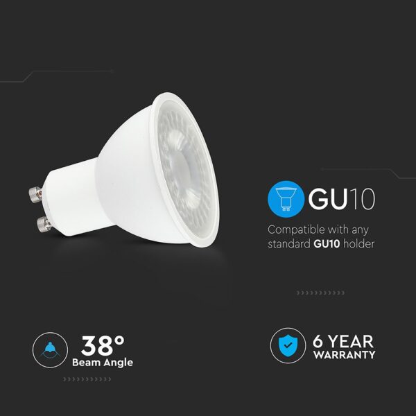 LED Λάμπα GU10 CREE CHIP 7.5W V-TAC 38° 610lm Ψυχρό Λευκό 6500K – 218776